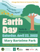 Earth Day pic of tree and Mary Barthelme Park